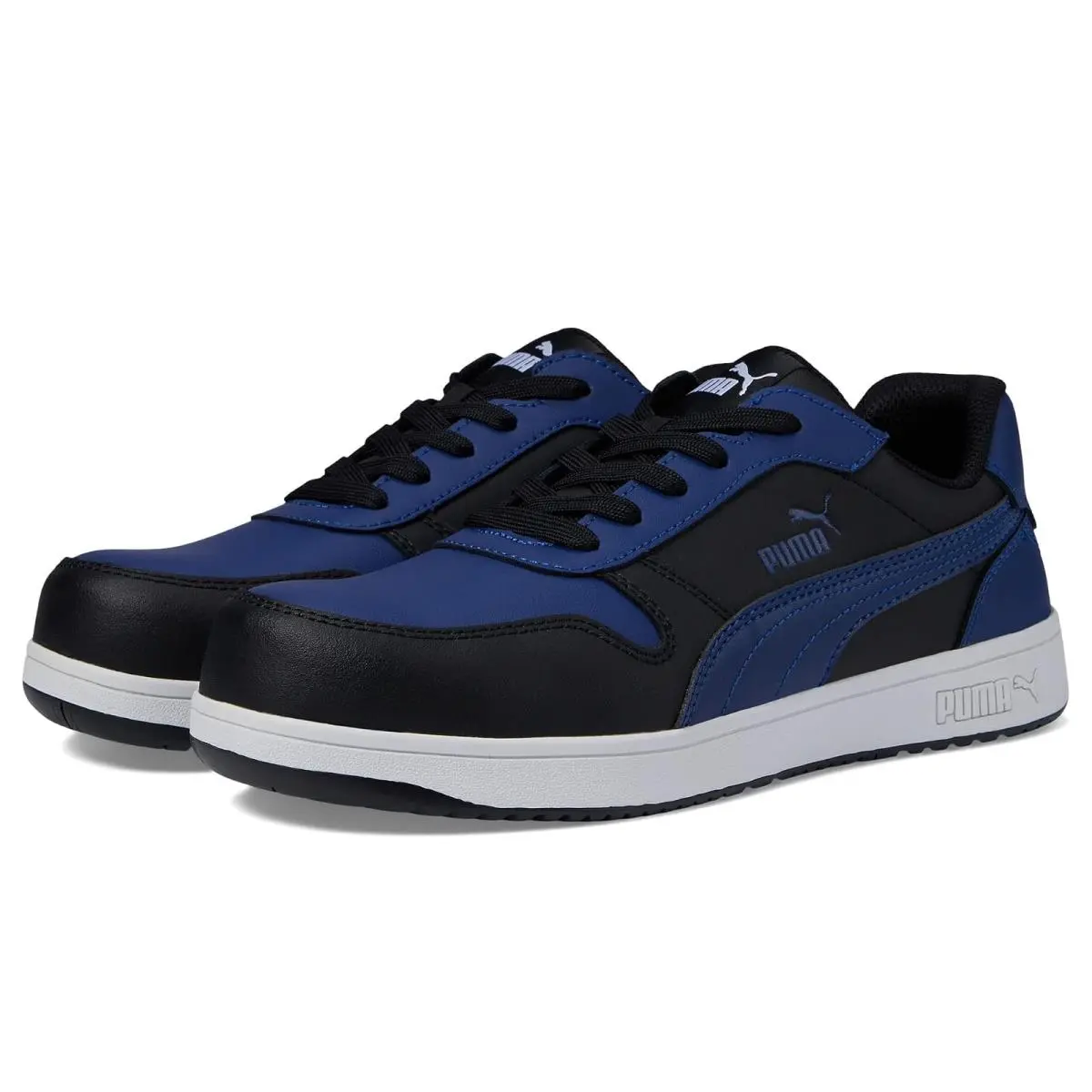 Man`s Sneakers Athletic Shoes  Safety Frontcourt Leather Low Astm SD Blue/Black by Puma