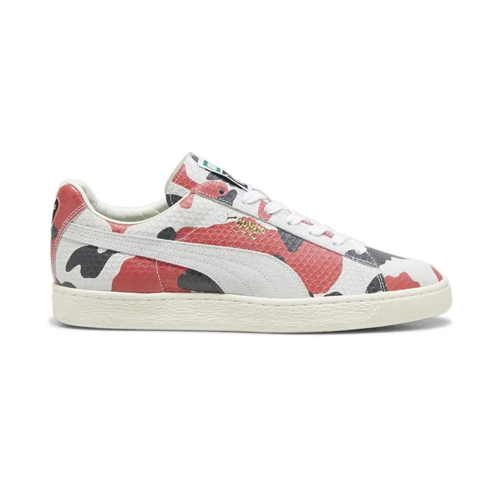 Suede Made In Japan Koi Lace Up Mens Red White Sneakers Casual Shoes 3985 by Puma