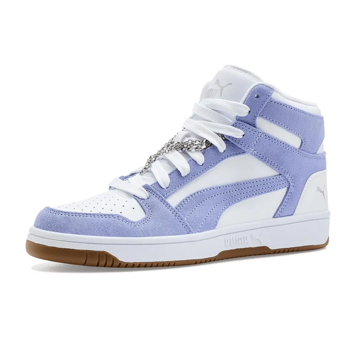 Women`s Rebound Layup Mid Shoes White-intense Lavender- Silver SS26 by Puma