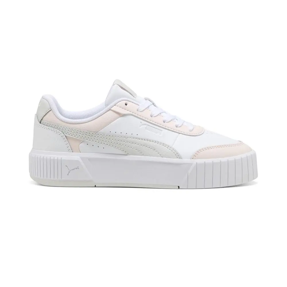 Puma Carina Mia Lace Up Womens White Sneakers Casual Shoes 40263707 - White