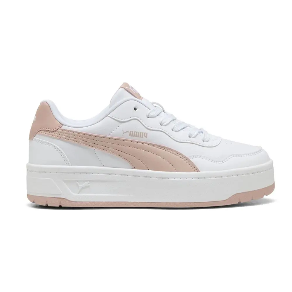 Court Lally Skye Lace Up Womens White Sneakers Casual Shoes 40036806 by Puma