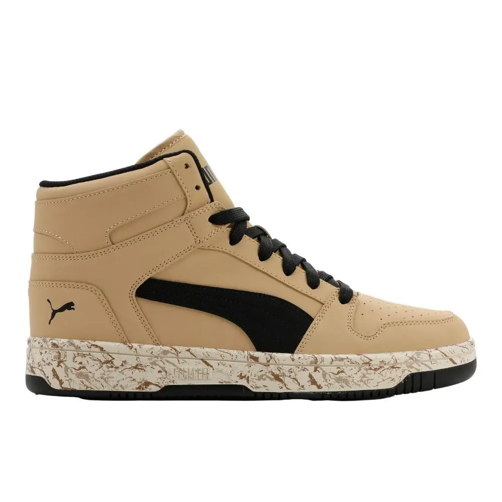 Rebound Layup Nubuck Marble 2 Mens Brown Sneakers Casual Shoes 40655801 by Puma