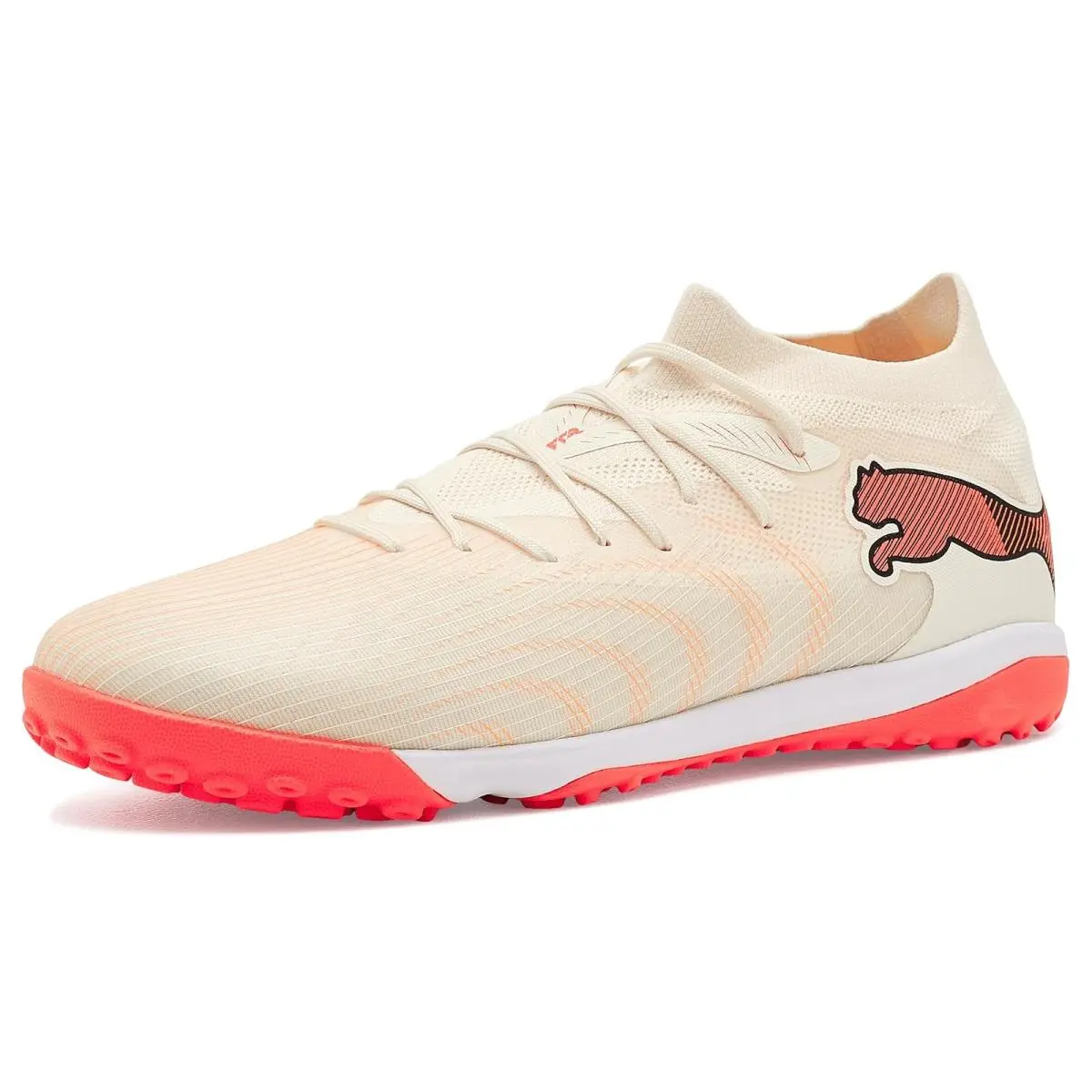 Man`s Shoes  Future 9 Match Turf Training Soccer Shoes Sugared Almond/ White/Ultra Red/ Black by Puma
