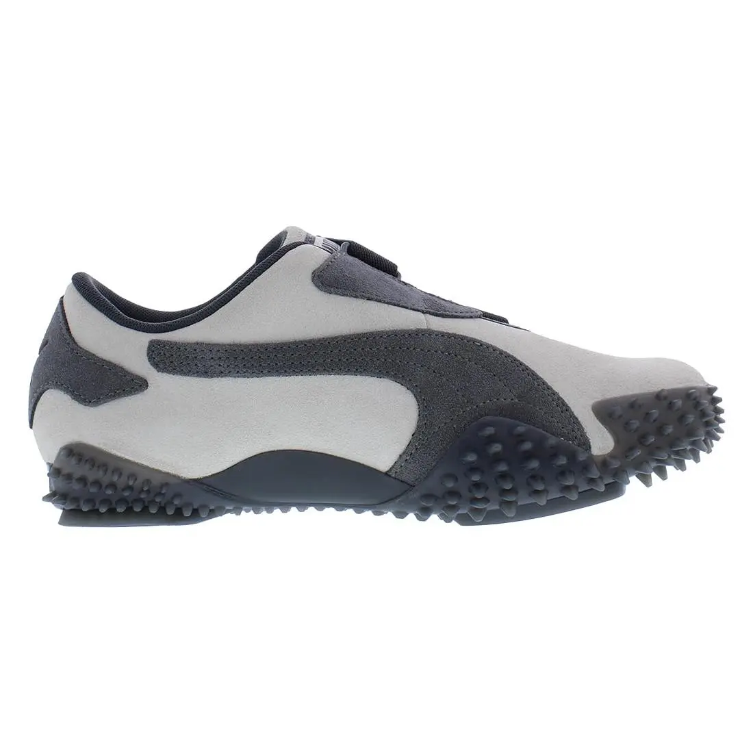 Mens Mostro Perforated Slip On Sneakers Shoes Casual - White feather gray alpine snow grey by Puma