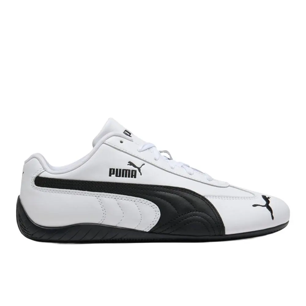 Puma Speedcat Full Leather Lace Up Mens White Sneakers Casual Shoes 40544903 - White