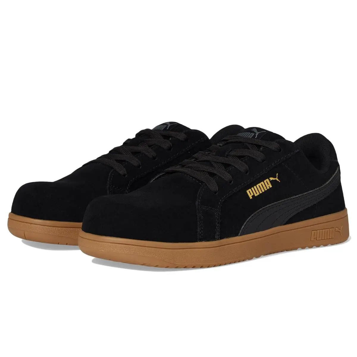 Woman`s Sneakers Athletic Shoes  Safety Iconic Suede Low EH Black/Black/Gum by Puma