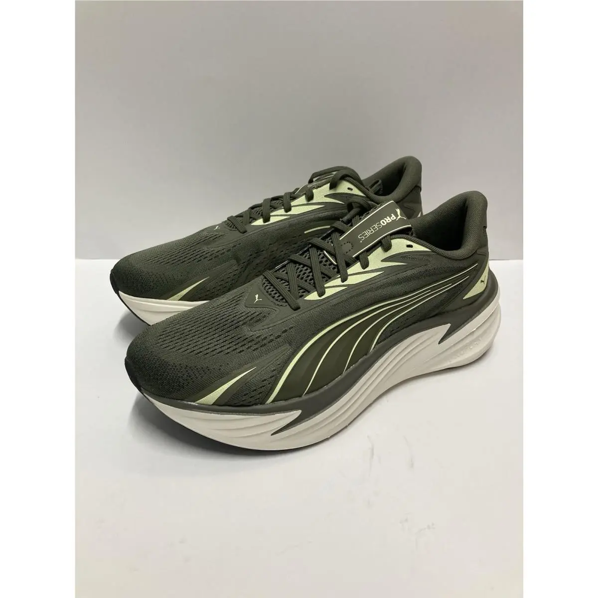 Maxima Pro Men’s Size 11 Running Shoes Loden Green-apple Spritz by Puma