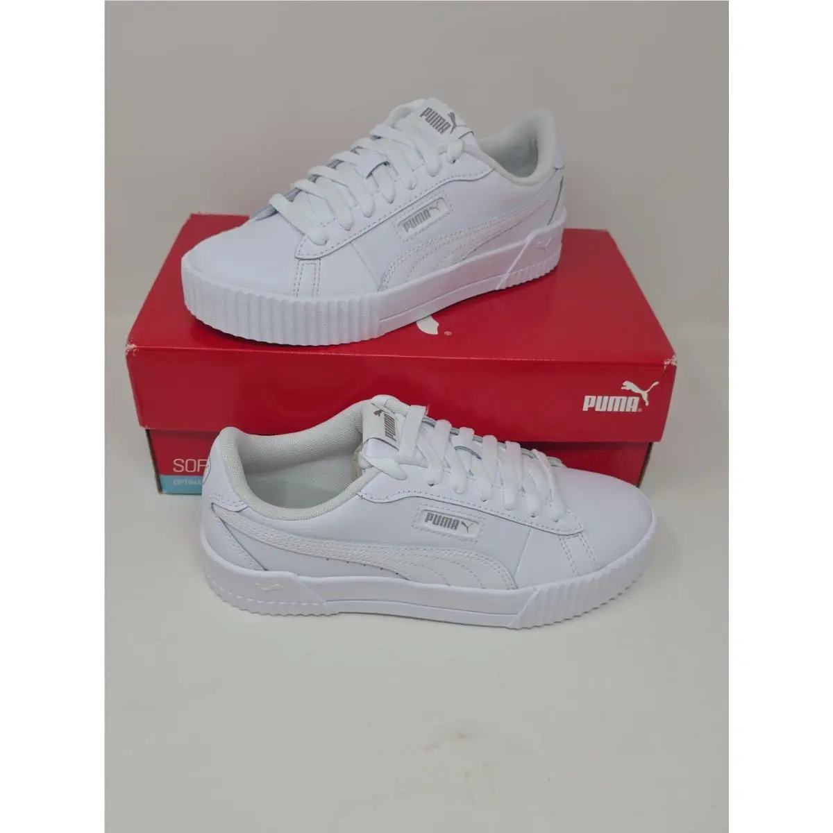 Carina Crew White Silver Womens 374903-02 Size 6.5 Us/ 37 Eu/ 23CM by Puma