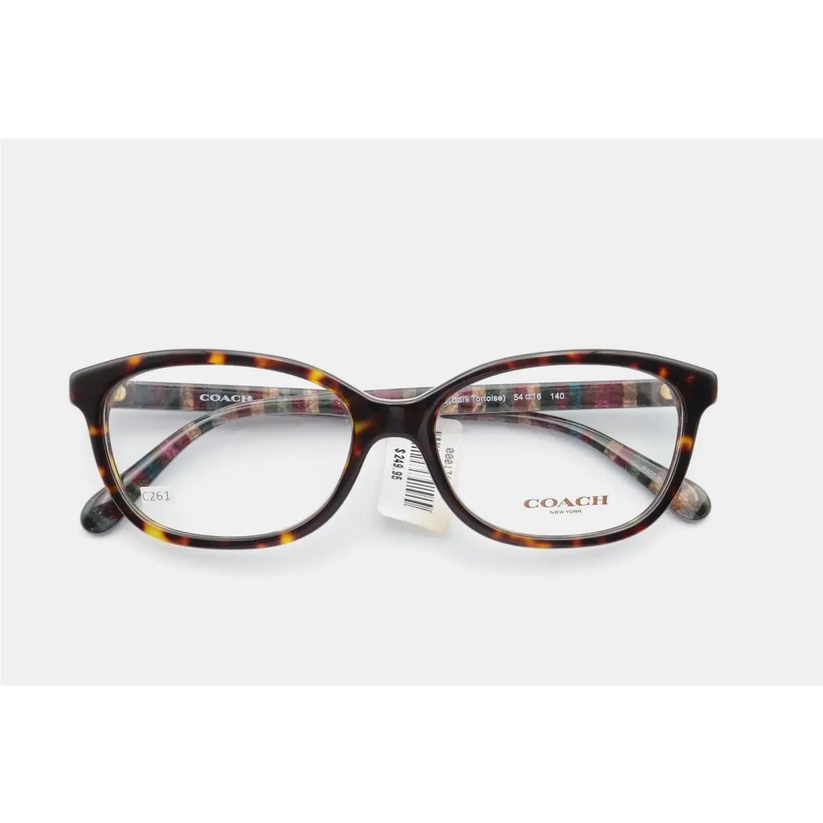 Coach HC 6173 5120 Dark Tortoise 54-16-140 Eyeglass Frames W/coach Case