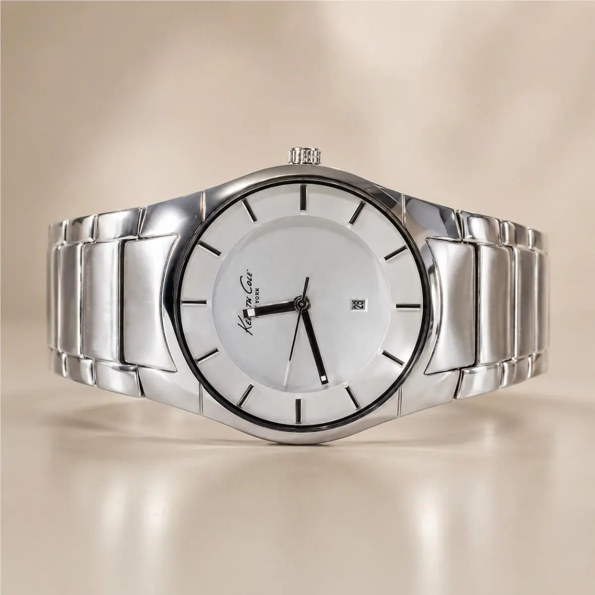 KC4692 Ladies White Dial Silver Bracelet Watch by Kenneth Cole