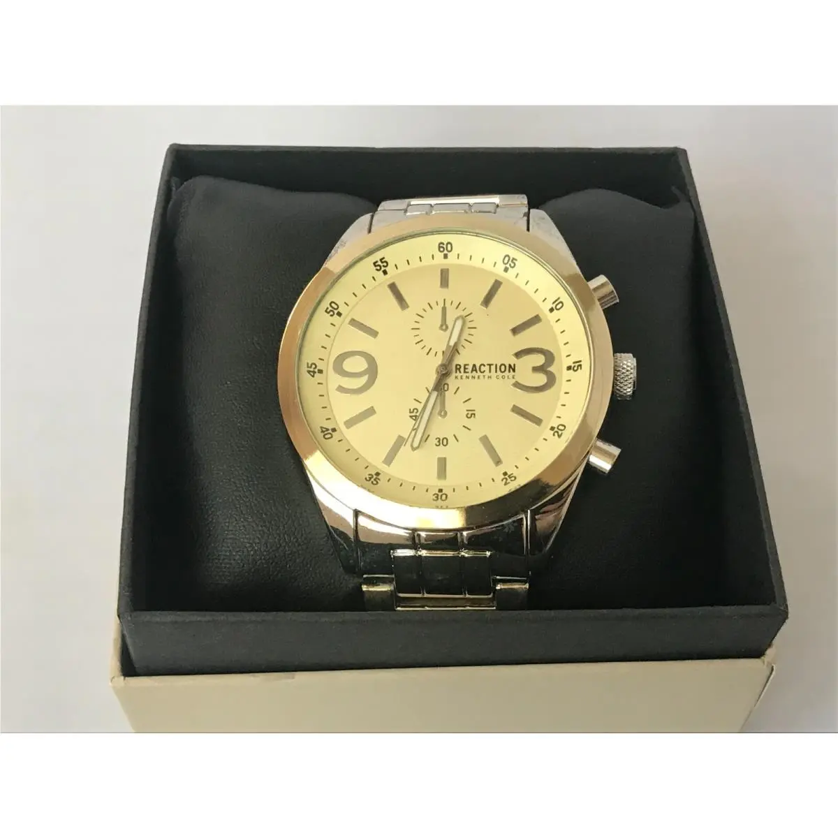 Reaction Men`s Sports Quartz Analog Stainless Steel Watch by Kenneth Cole