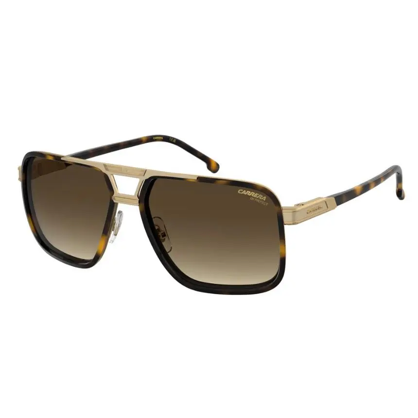 1071/S 2IKHA Havana Gold/brown Shaded Rectangular Men`s Sunglasses by Carrera