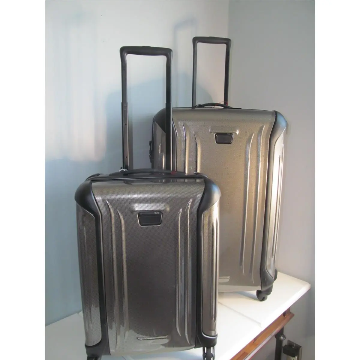 Vapor Bronze Diamond Long Trip Luggage Set Carry On Check In Spinner-nwt by Tumi
