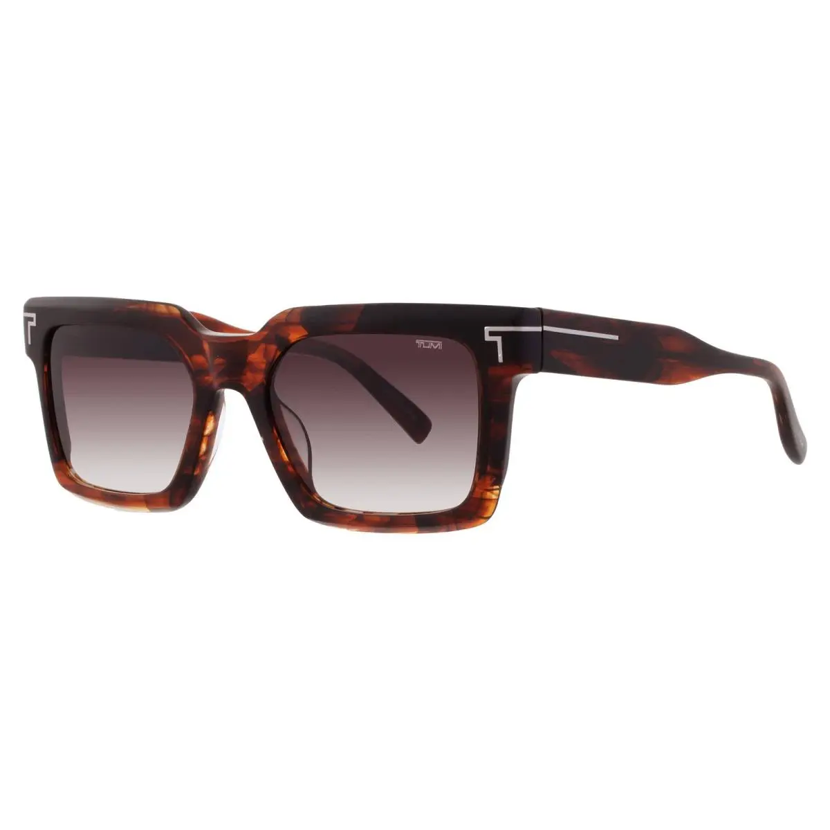 Tumi Grey Gradient Square Men`s Sunglasses STU511 0BRO 55 STU511 0BRO 55