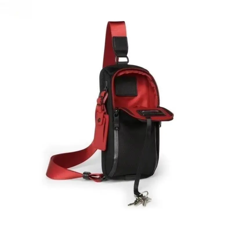 Tumi Alpha Bravo Compact Sling Bag Black Red Ballistic Nylon Crossbody