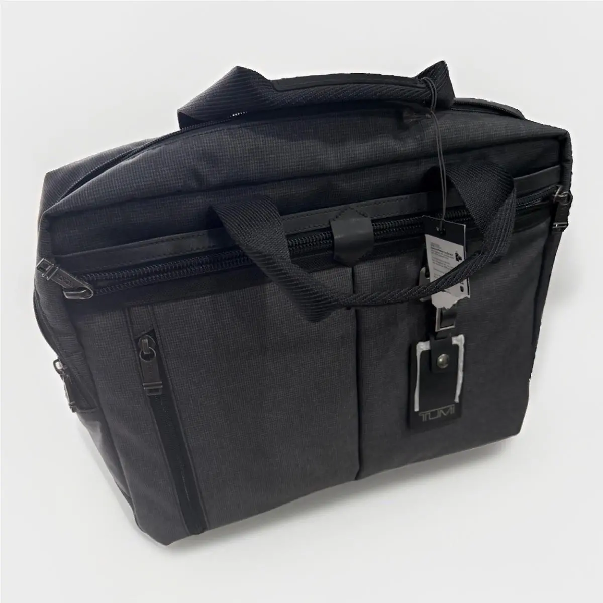 Tumi Densmore Medium Top Zip Brief 69617 Gray Laptop Briefcase Business Bag