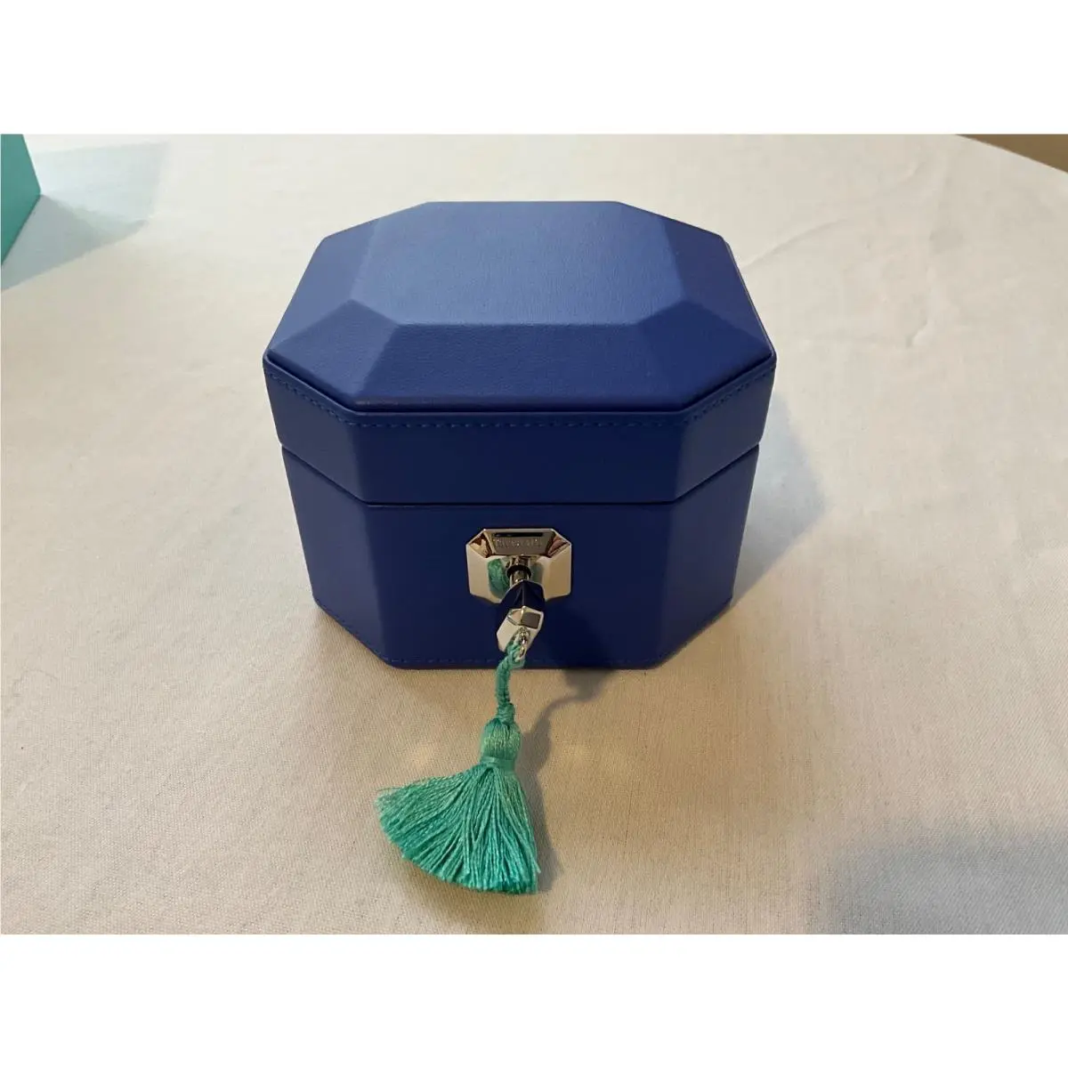 Tiffany Co Small Facet Jewelry Accessory Box Case Leather w/ Box Storage by Tiffany & Co.