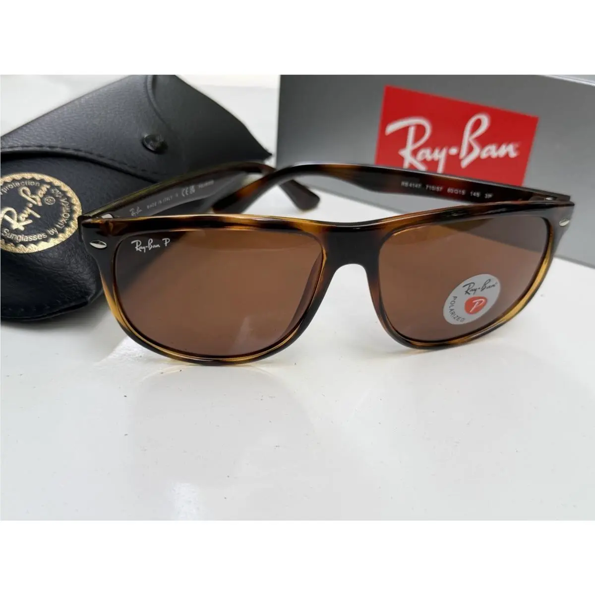 Ray-ban RB4147 710/57 Boyfriend Havana Brown Polarized Sunglasses 3P 60mm by Ray-Ban