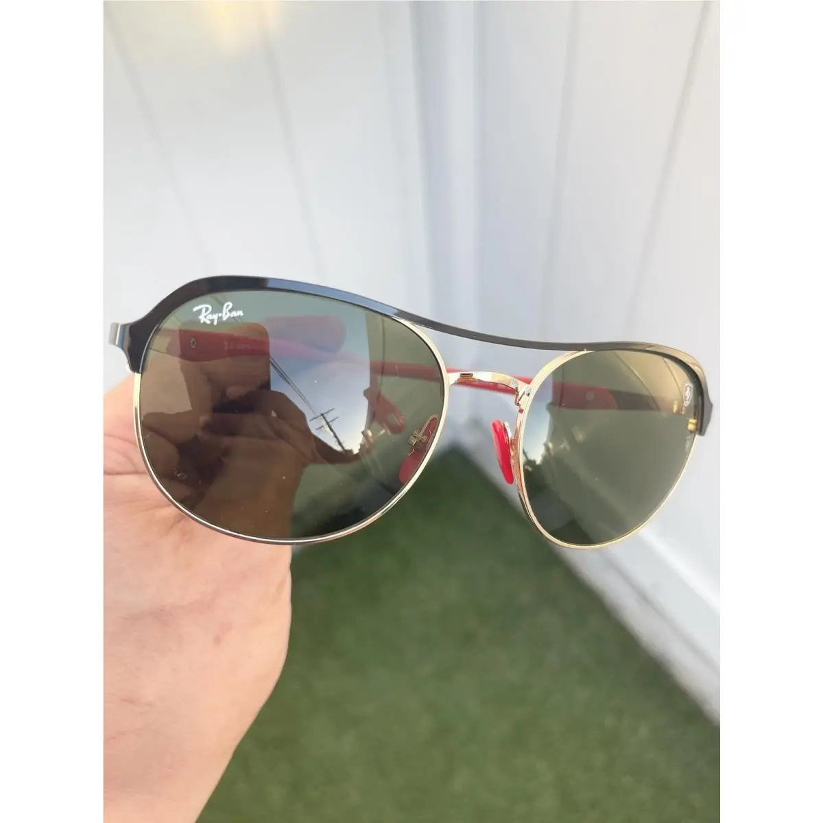 Ray Ban Scuderia Ferrari RB3685M 3685 Black Gold G15 Lens Size 56/18 by Ray-Ban