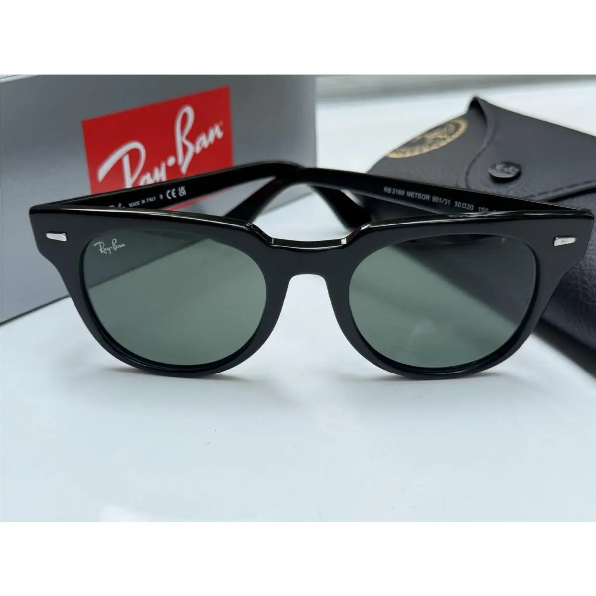 Ray-ban RB2168 901/31 Meteor Polished Black G-15 Green Sunglasses 50mm by Ray-Ban