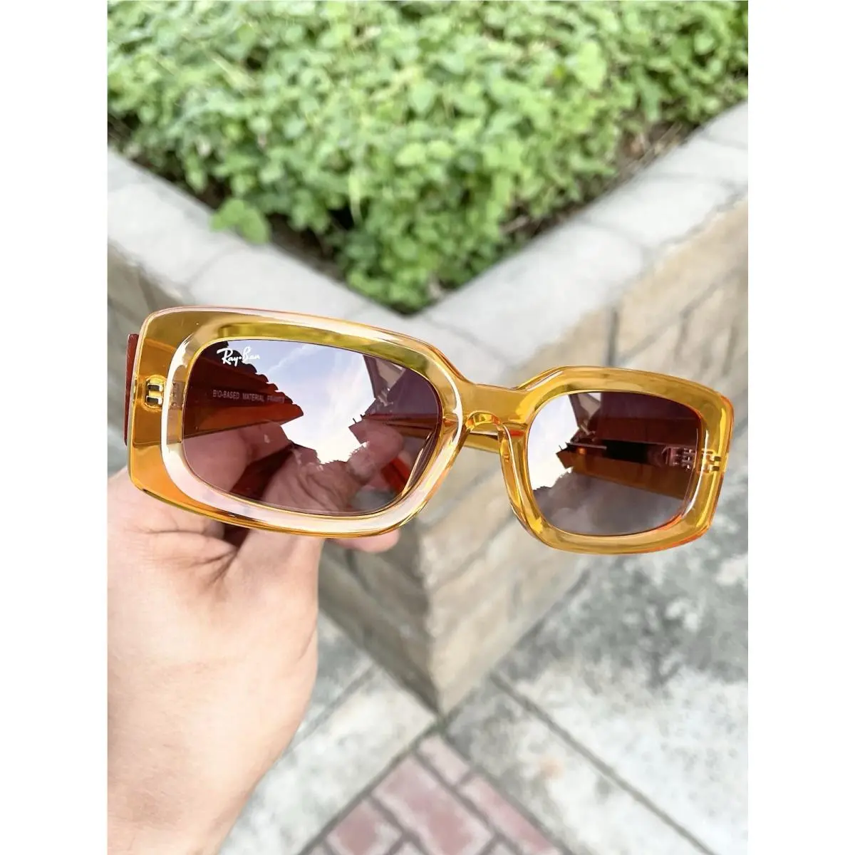 Ray Ban Kiliane Bio-based RB4395 4395 Transparent Orange Brown Lens 54/21 by Ray-Ban
