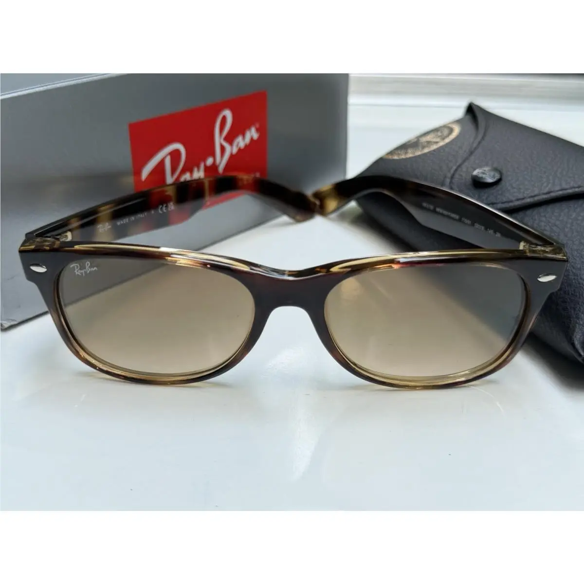 Ray-ban RB2132 902 Tortoise Wayfarer G-15 Green Sunglasses 55mm by Ray-Ban