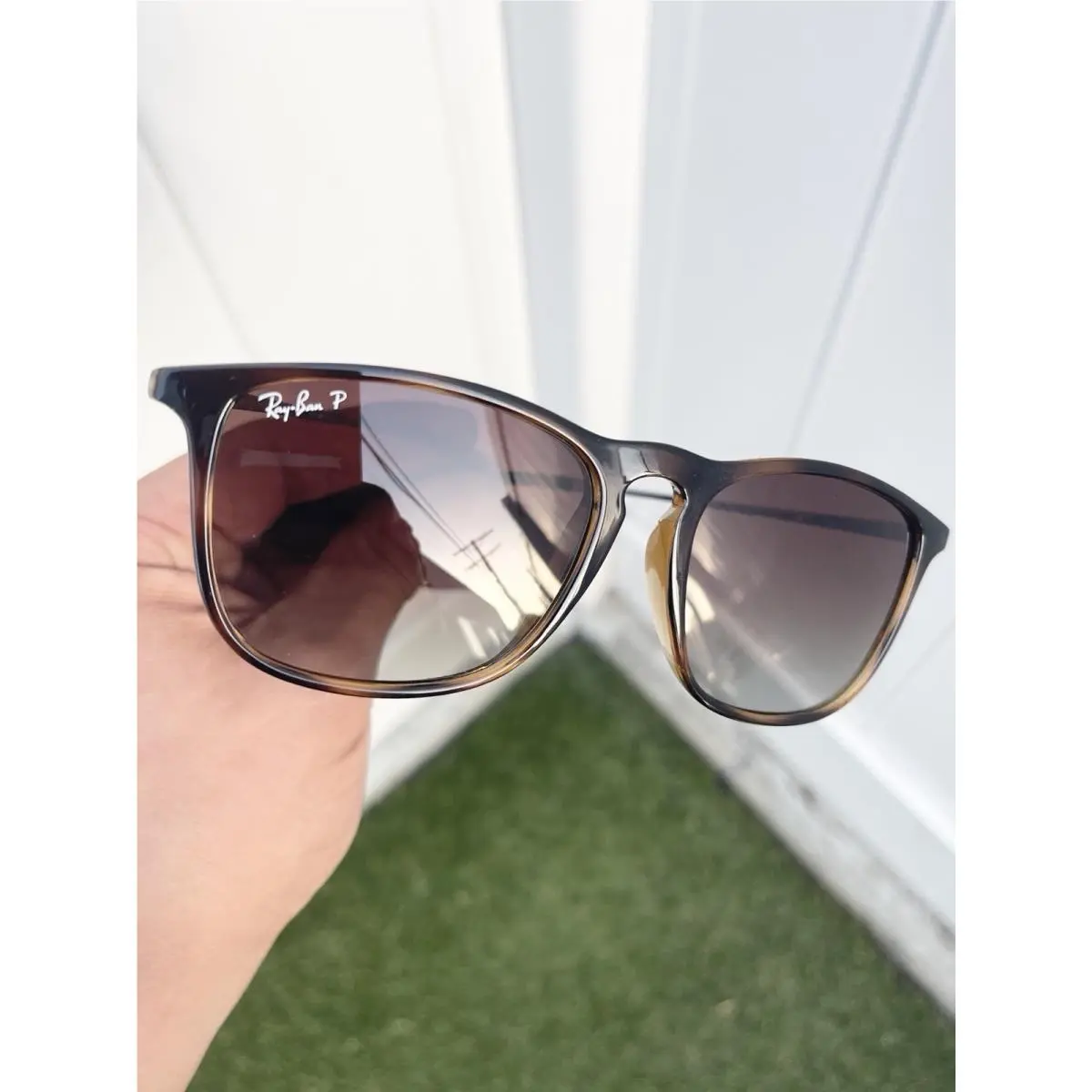 Ray Ban Polarized Chris RB4187 4187 Havana Brown Gradient Lens Size 54/18 by Ray-Ban