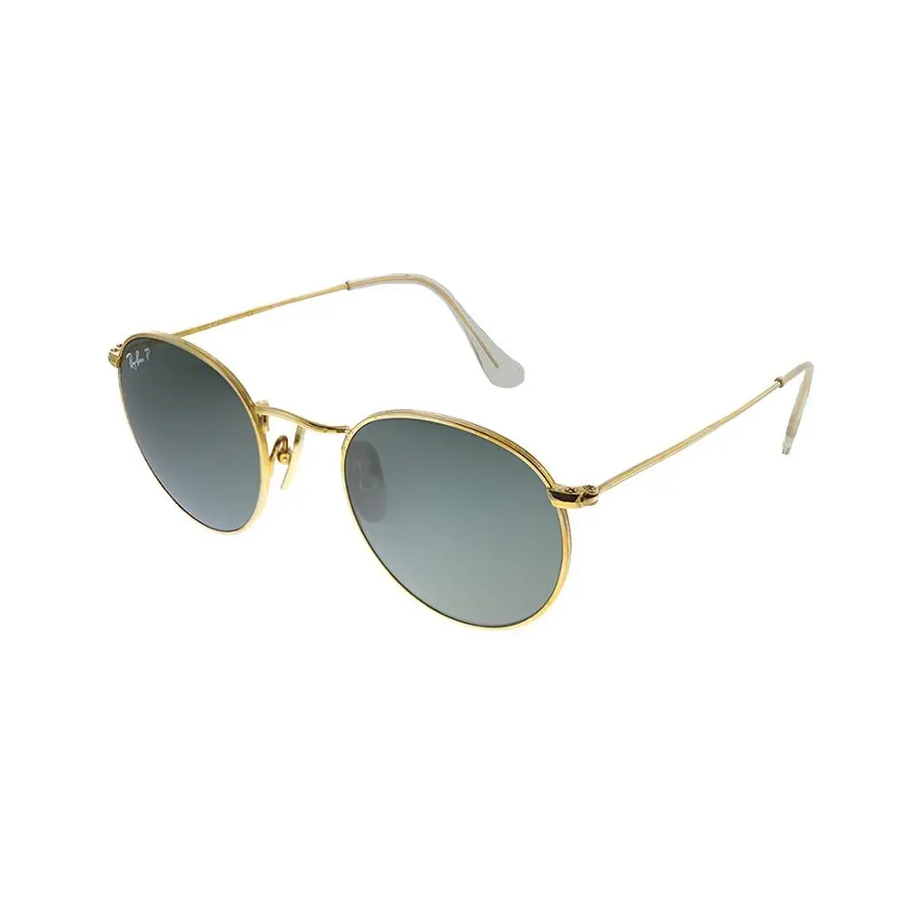 Ray-ban RB 8247 921658 Legend Gold Metal Round Sunglasses Green Polarized Lens by Ray-Ban