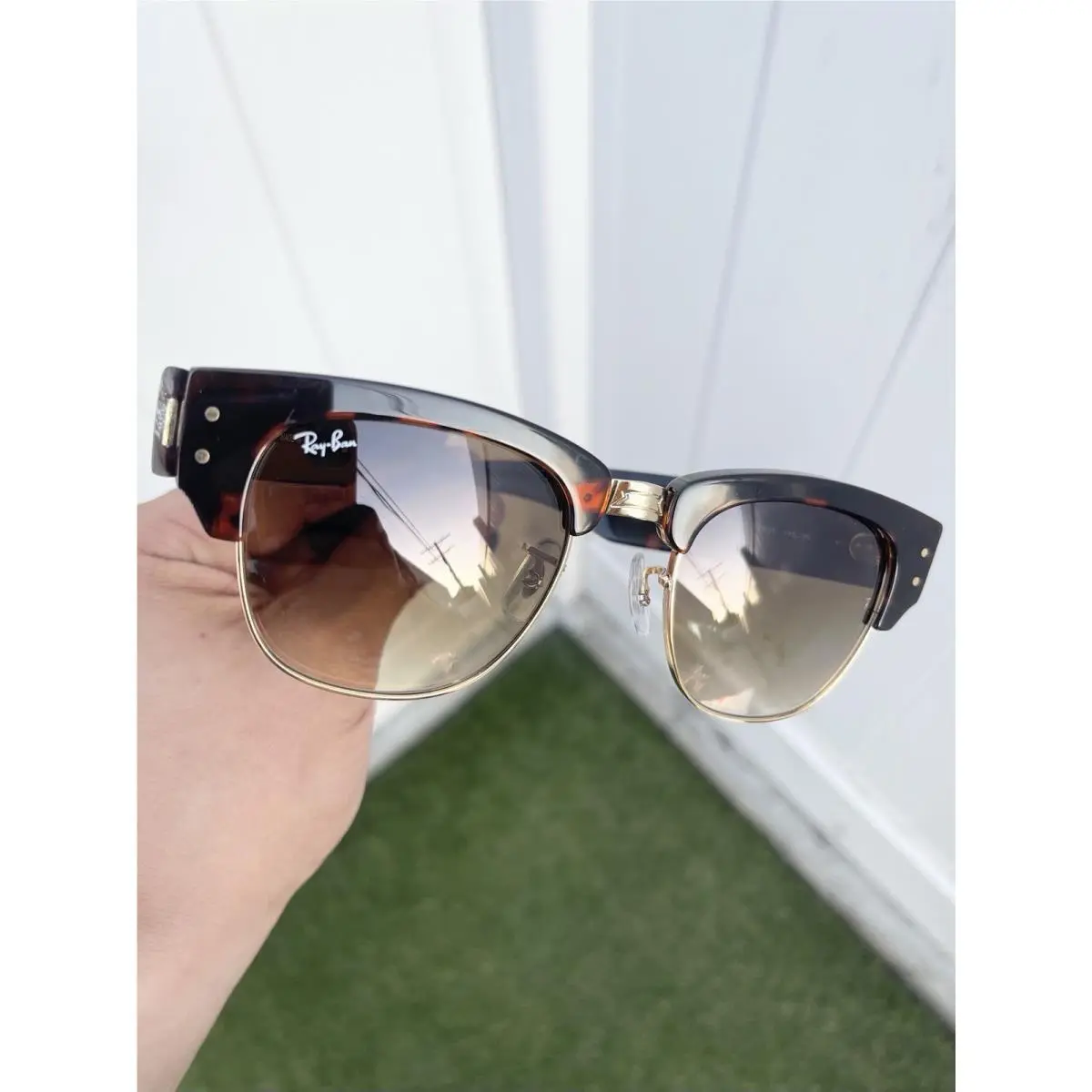 Ray Ban Mega Clubmaster RB0316S 0316 Tortoise Havana Brown Lens Size 53/21 by Ray-Ban