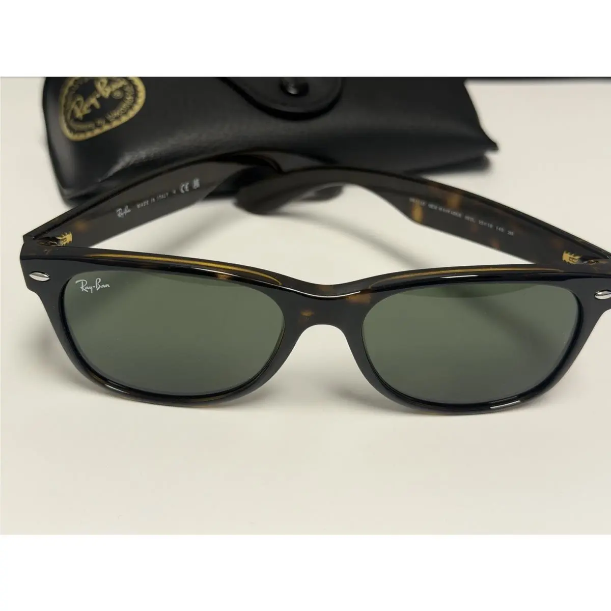 Ray-ban RB2132 902 Tortoise Wayfarer G-15 Green Sunglasses 55mm by Ray-Ban