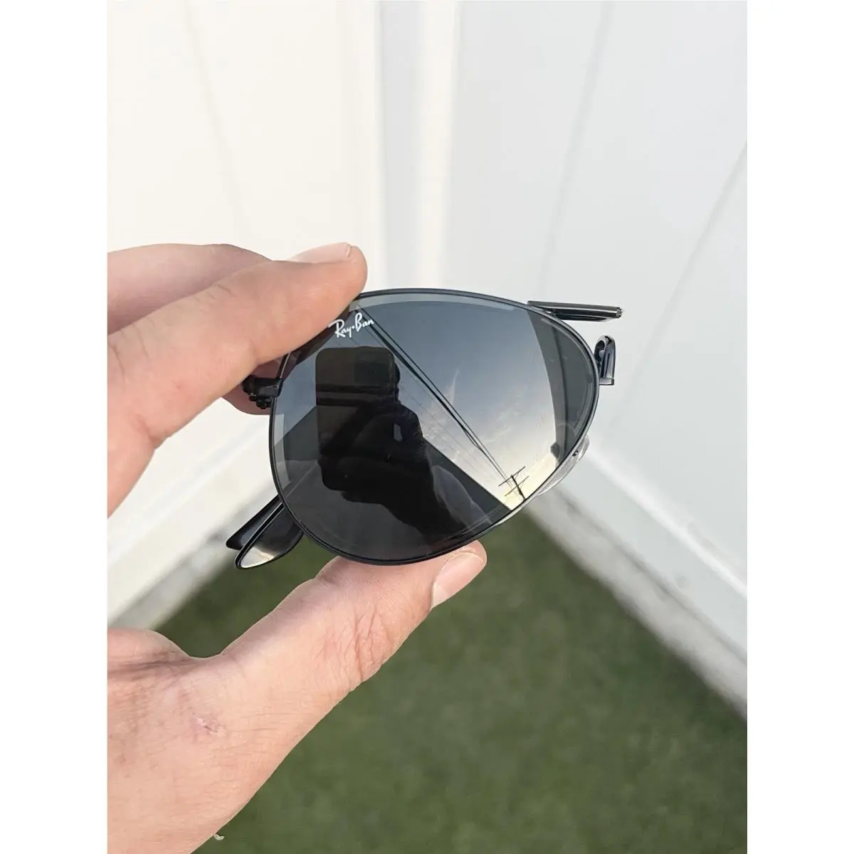 Ray Ban Folding Foldable Aviator RB3479 3479 Black G15 Lens Size 58/14 by Ray-Ban