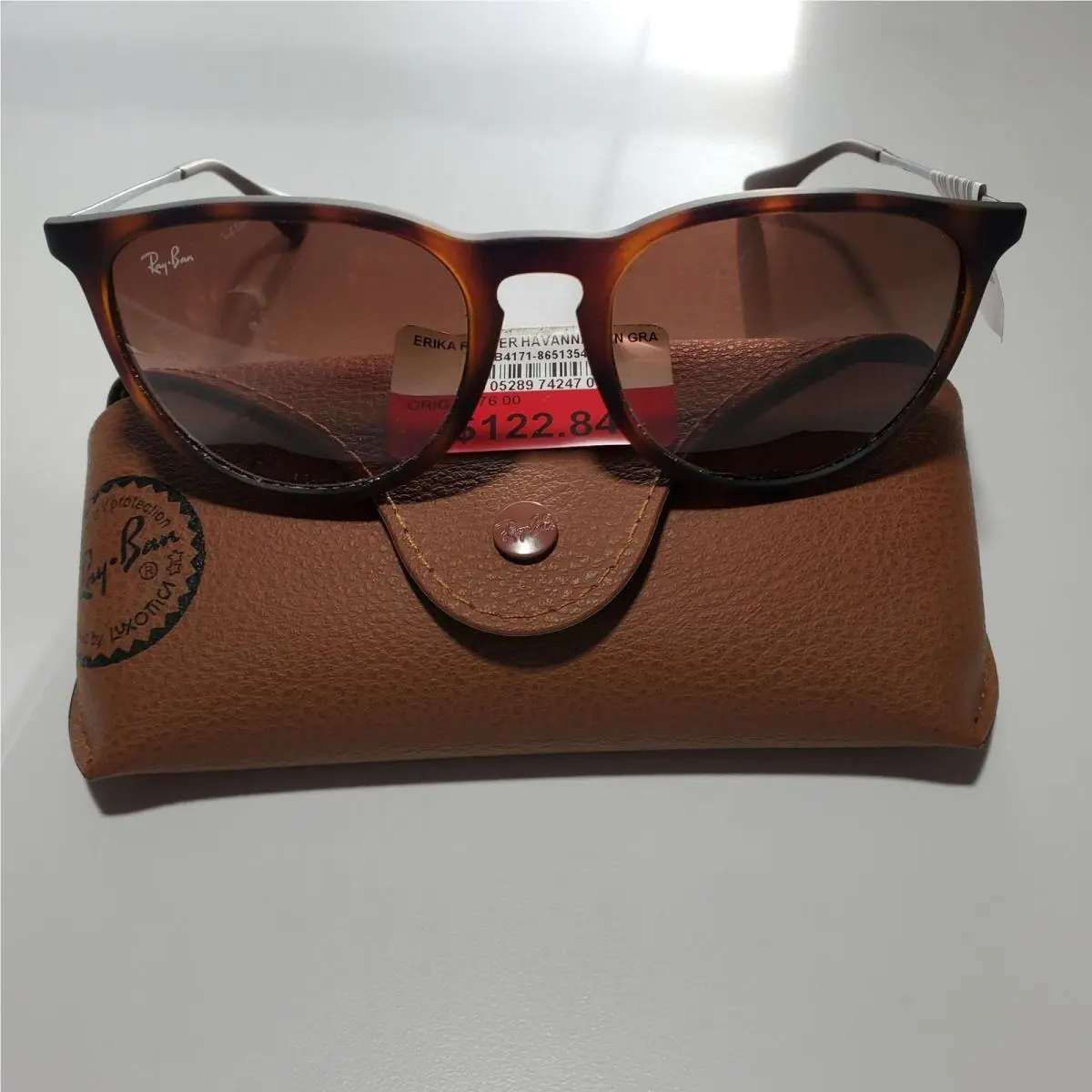 Ray-ban Erika Round Sunglasses Womens Tortoise Brown Gradient RB4171-8651354 by Ray-Ban