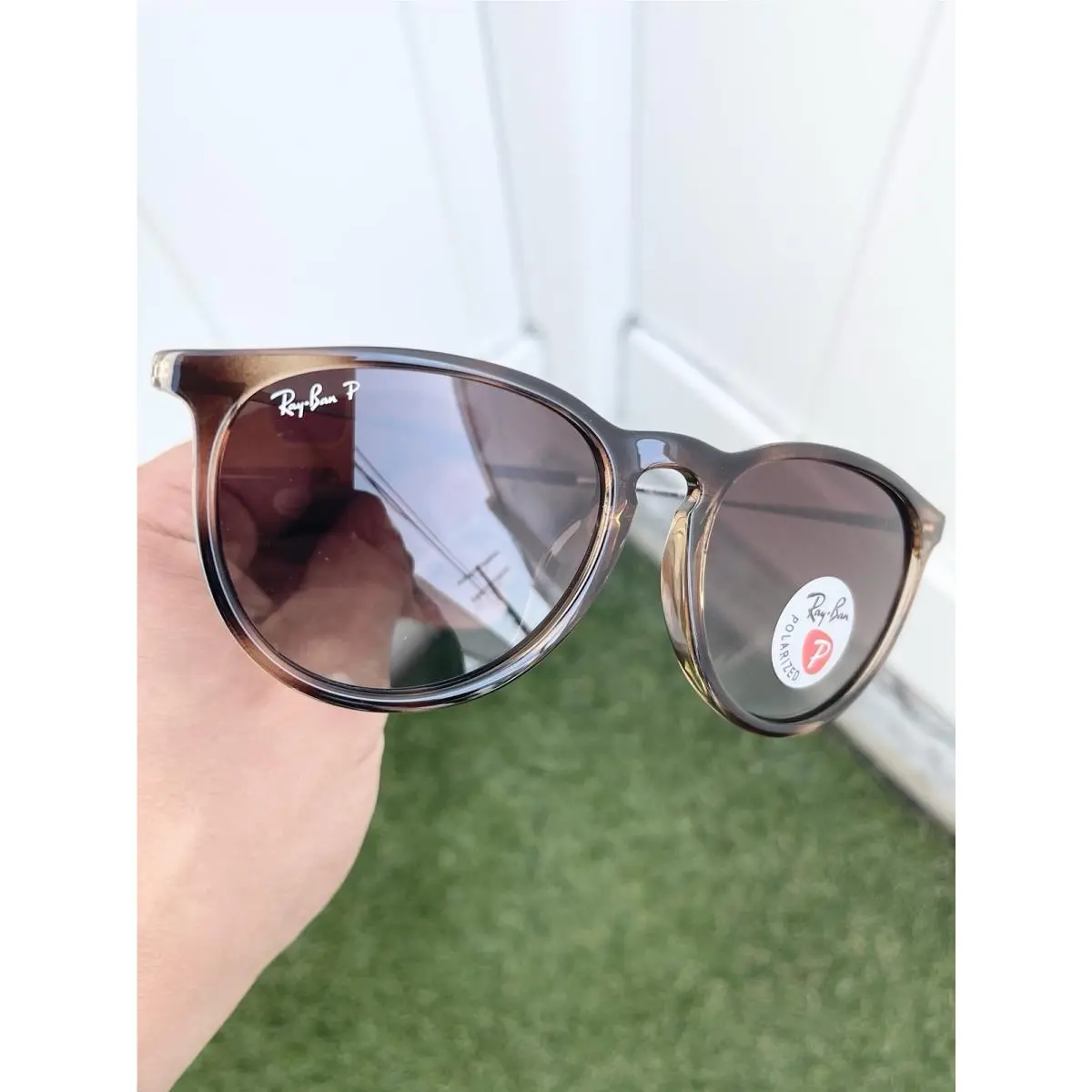 Ray Ban Erika Polarized RB4171 4171 Havana Brown Gradient Lens Size 54/18 by Ray-Ban