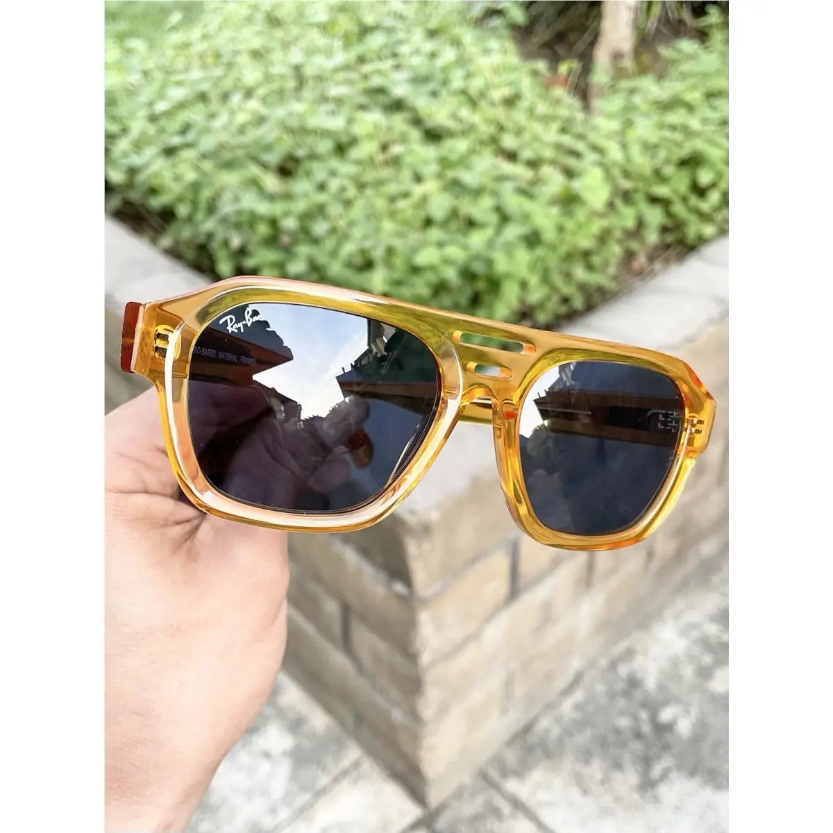 Ray Ban Corrigan Bio-based RB4397 4397 Yellow Blue Lens Size 54/20 by Ray-Ban