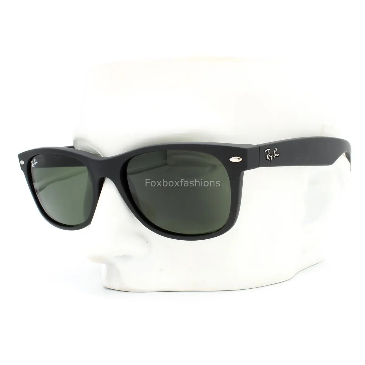 Ray-ban Wayfarer RB 2132 622 Sunglasses Matte Black Rubber Green 55mm W/case by Ray-Ban