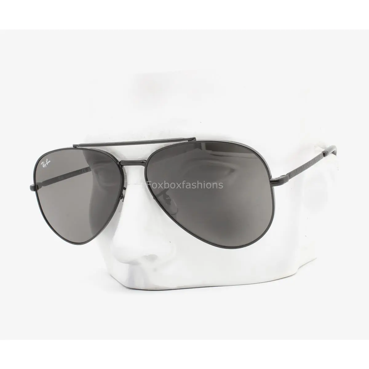 Ray-ban Aviator Sunglasses RB 3625 002/B1 Polished Black Metal 58mm W/case by Ray-Ban