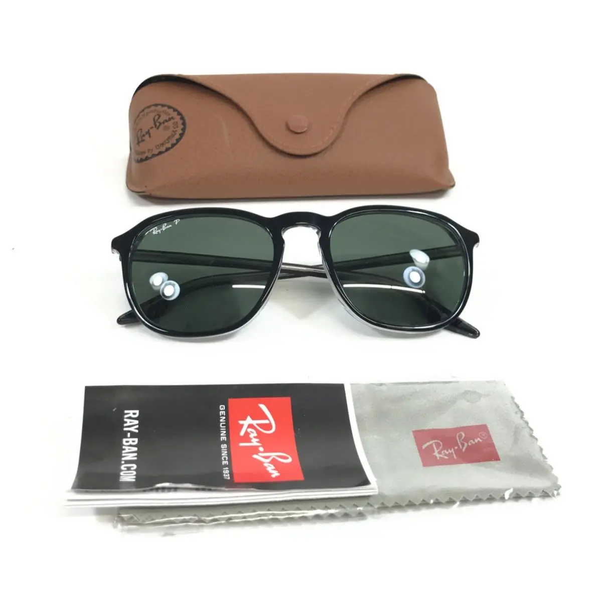 Ray-ban Sunglasses RB2203 919/58 Black on Transparent w/ Green Polarized Lenses by Ray-Ban
