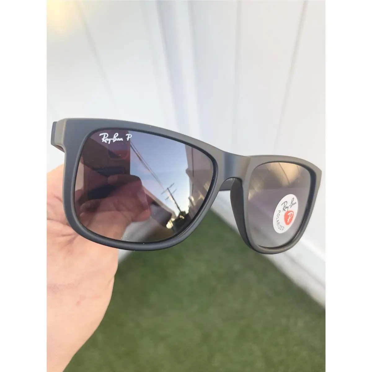 Ray Ban Justin Polarized RB4165 4165 Black Gradient Lens Size 54/16 by Ray-Ban