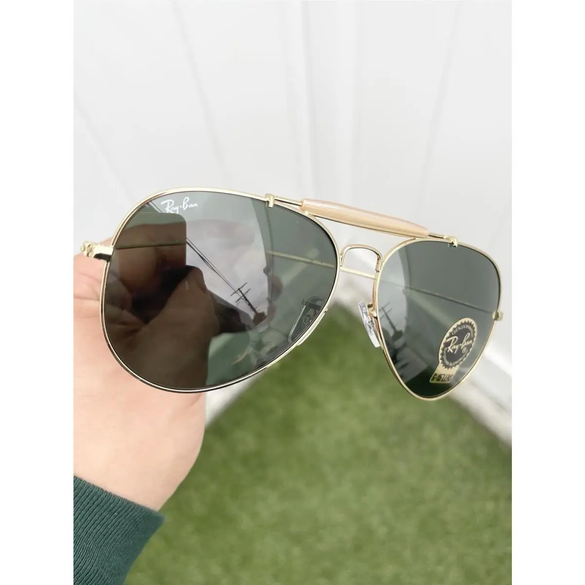 Ray Ban Outdoorsman RB3029 3029 Gold G15 Lens Size 62/14 by Ray-Ban