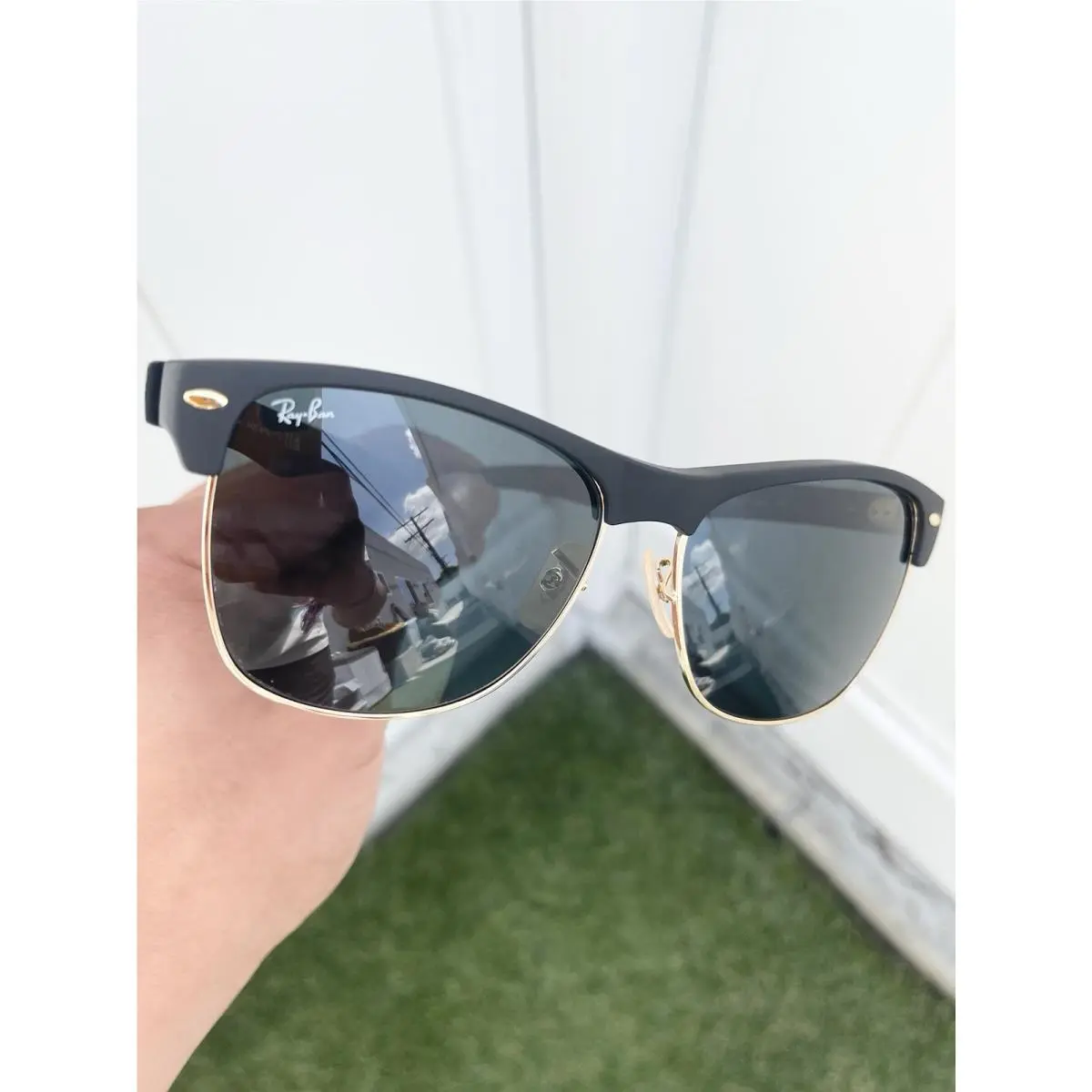 Ray Ban Clubmaster Oversized RB4175 4175 Black Gray Lens Size 57/16 by Ray-Ban