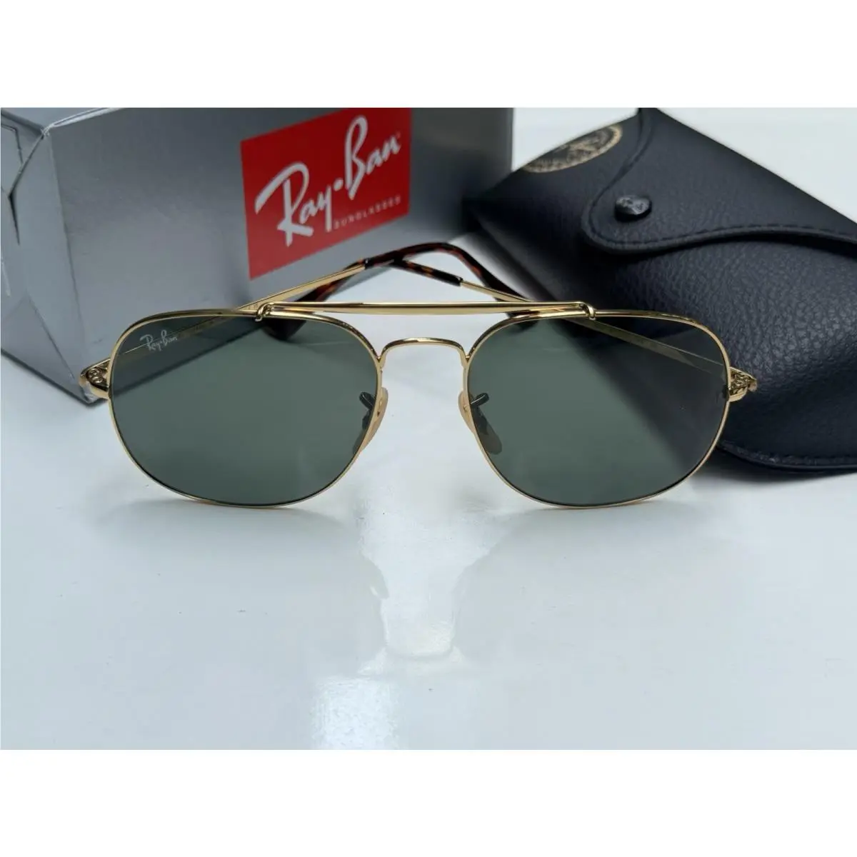 Ray-ban RB3561 001 The General Sunglasses Arista G-15 Green Classic Lenses 57mm by Ray-Ban