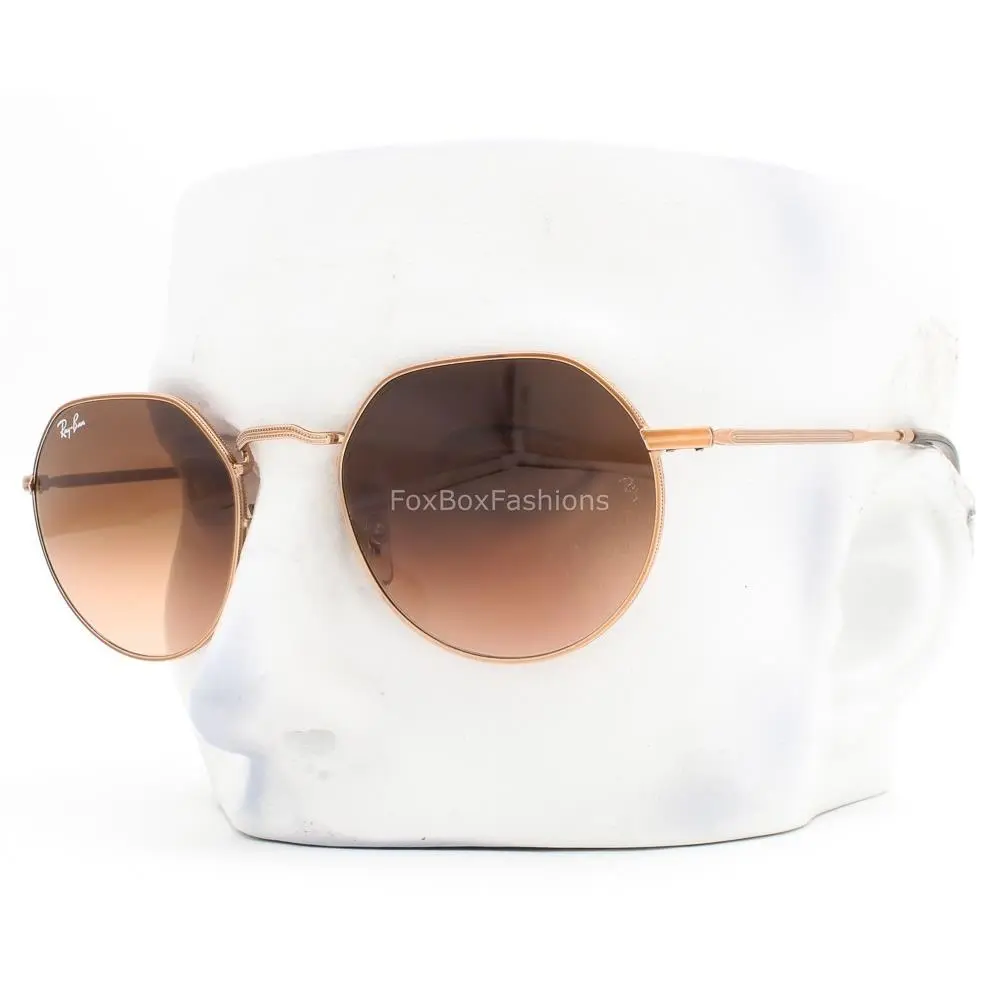 Ray-ban Jack Sunglasses RB 3565 9035/A5 Shiny Copper Brown Glass 51mm W/case by Ray-Ban
