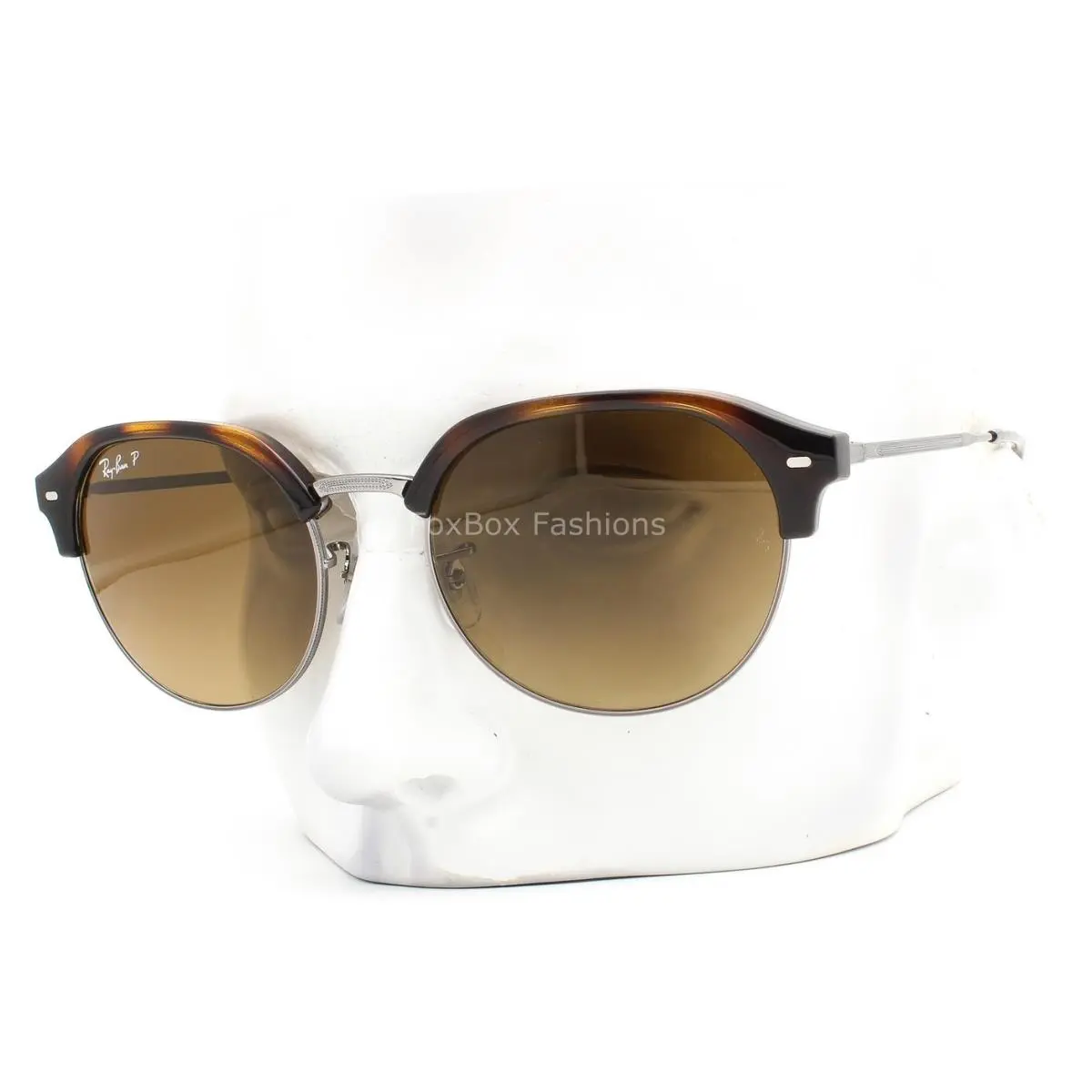 Ray-ban Clubmaster RB 4429 710/M2 Sunglasses Havana Polarized 55mm with Case by Ray-Ban