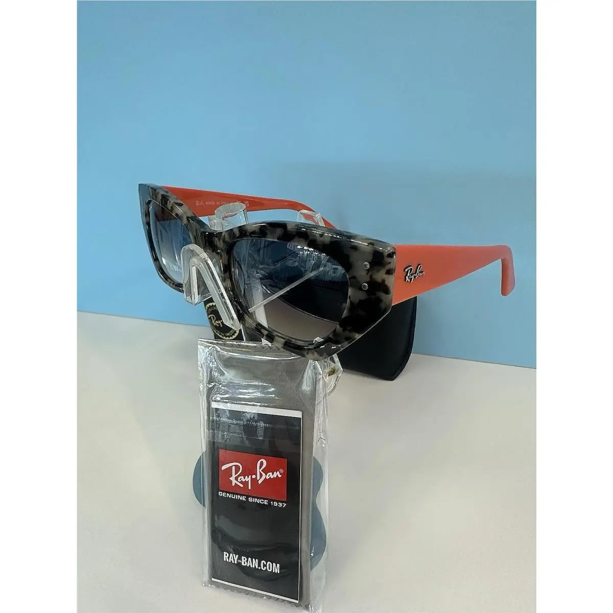Ray-ban Italy RB4430 Zena 1251/39 Havana Gray Orange Butterfly Sunglasses 52mm by Ray-Ban