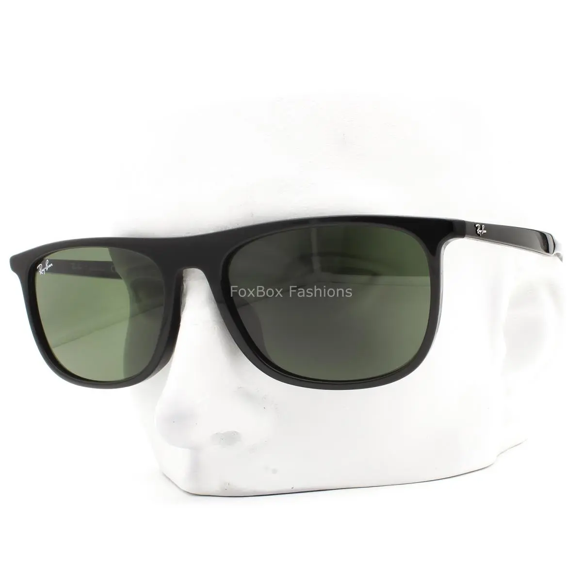 Ray-ban Sunglasses Gloss Black Green Glass RB2216F 901/31 W/case Alternative Fit by Ray-Ban