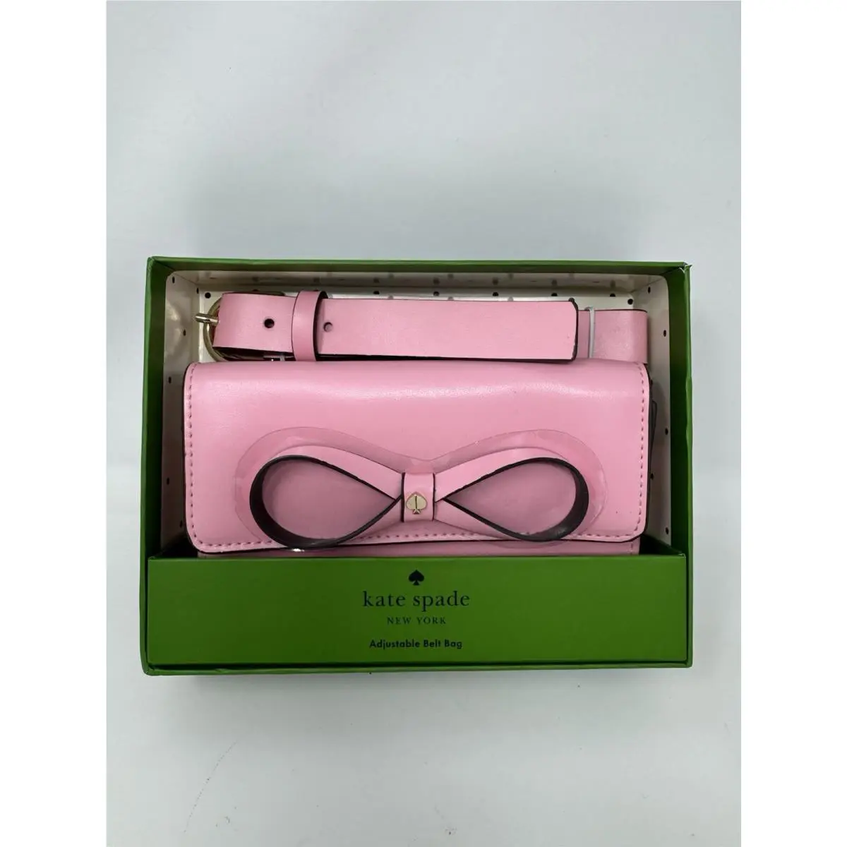 Bow Belt Bag Pink Leather Logo Women`s L/xl Designer by Kate Spade