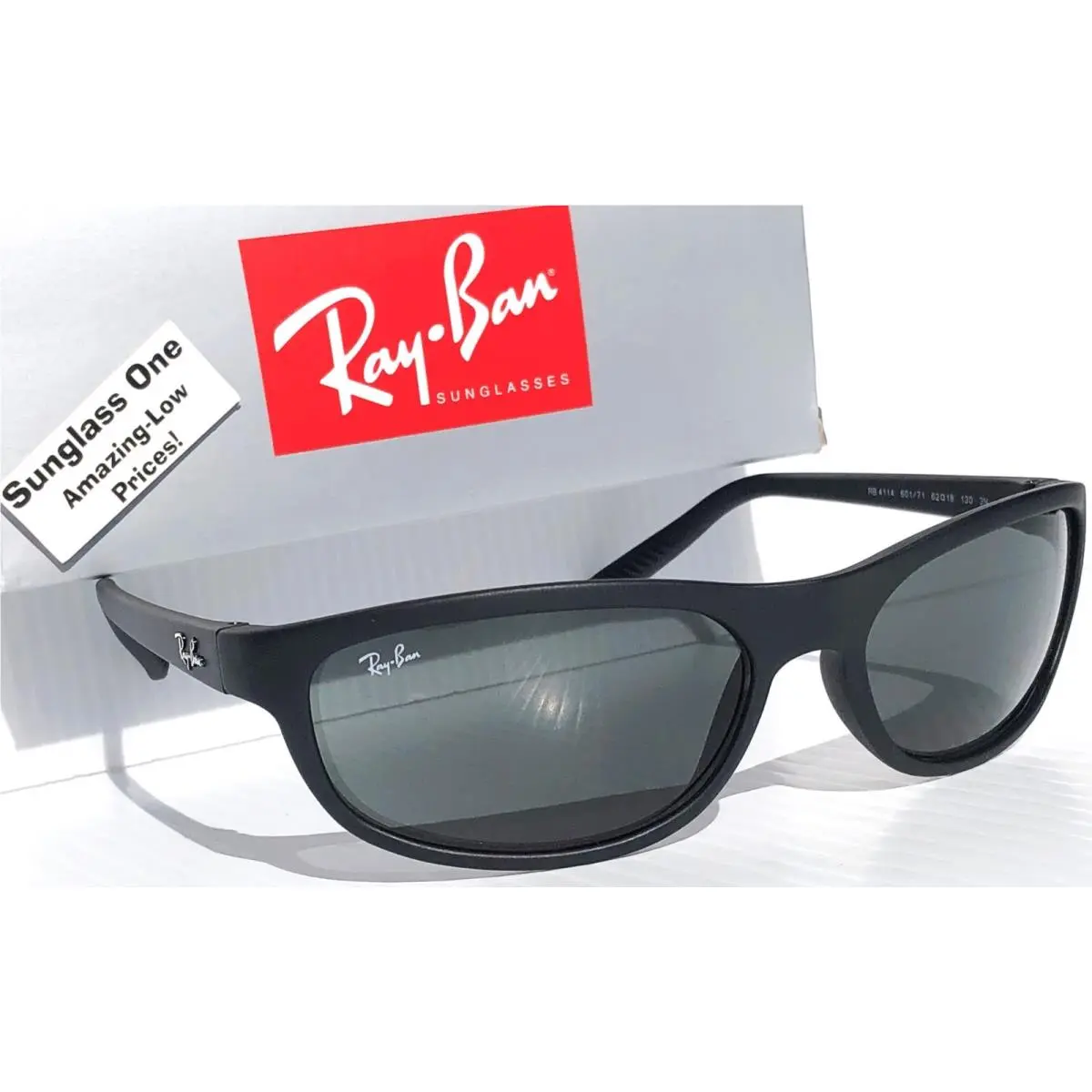Ray Ban Matte Black UV Protective Grey Lens Sunglass RB 4114 601/71 by Ray-Ban