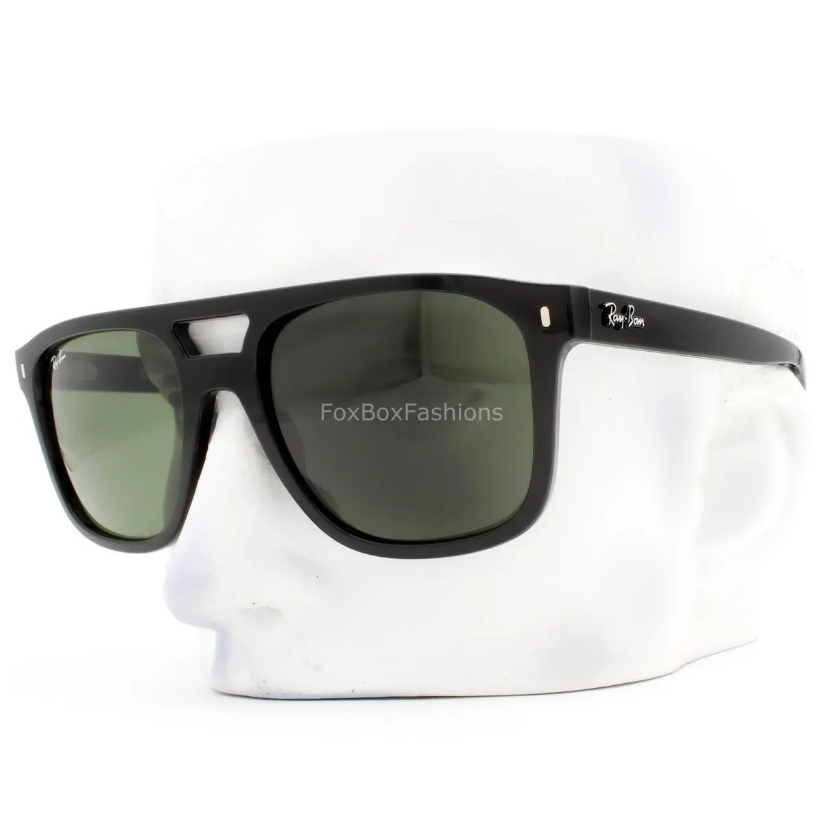 Ray-ban Sunglasses RB 2213 901/31 Polished Black Green G-15 Glass 55mm with Case by Ray-Ban