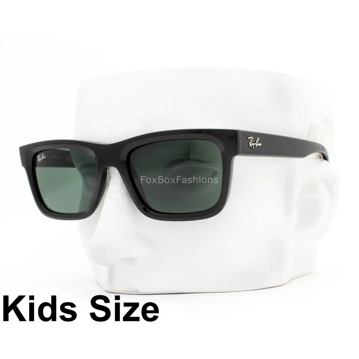 Ray-ban Junior Sunglasses RJ 9196S 100/71 Polished Black Green 49mm Kids W/case by Ray-Ban