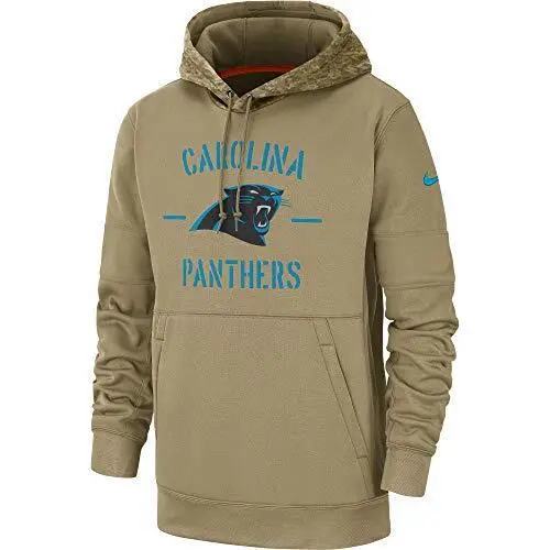 Nike Men`s Carolina Panthers Salute to Service Nfl Hoodie Tan AT6724 297